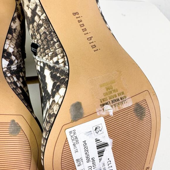 Gianni Bini Palmero Leather Snake Print Ankle Heel Boots Reputation Era sz 9 NEW - Picture 9 of 10